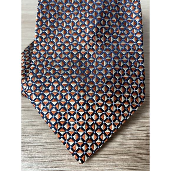 Nautica Multicolor Geometric Design 100% Silk Designer Tie - Picture 2 of 6